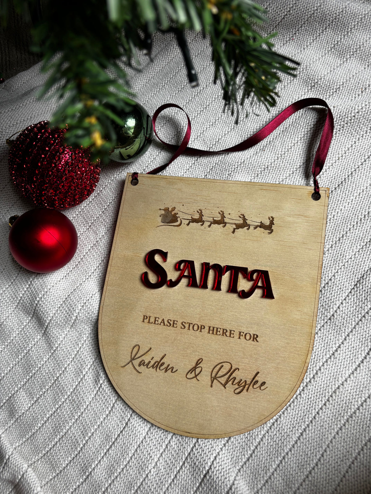 Santa Stop Here Hanger