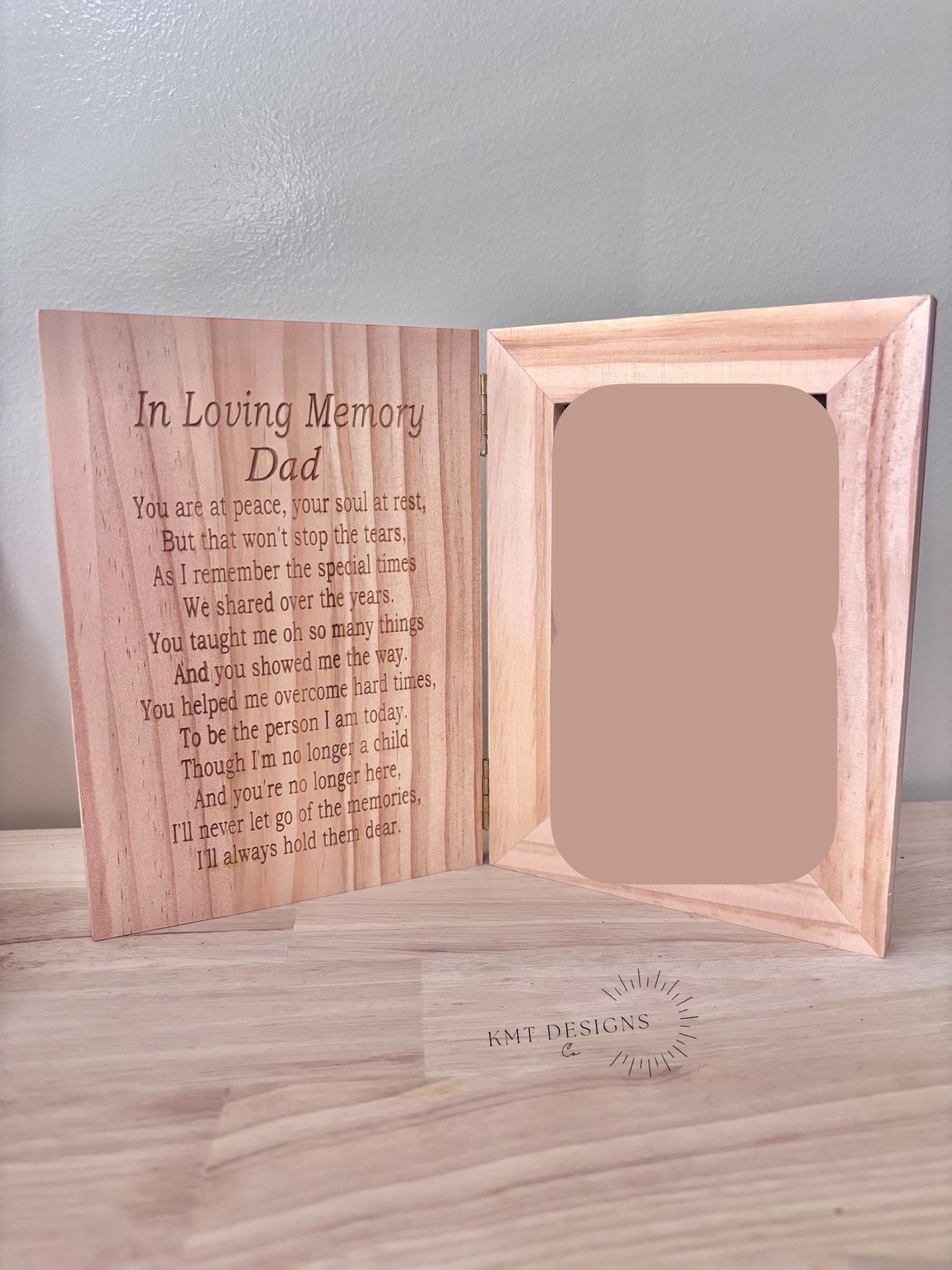 Engraved Wooden Frame Book