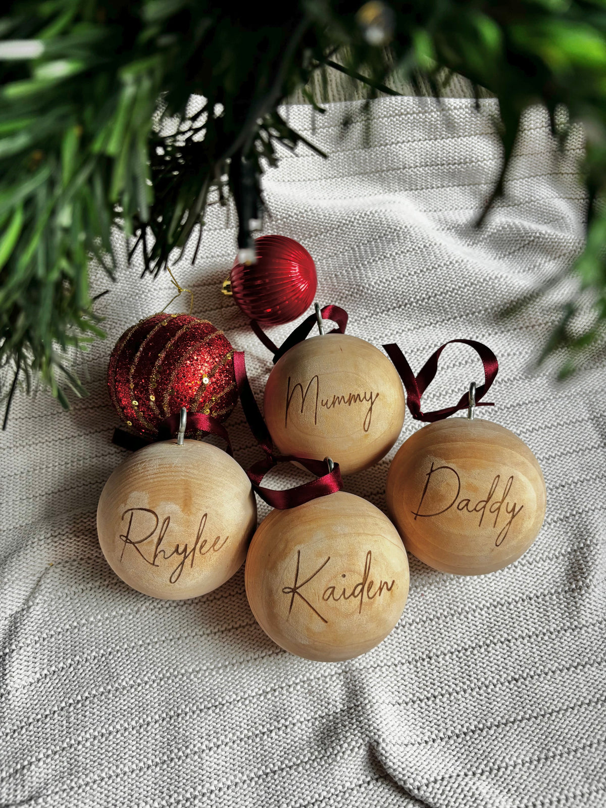 Wooden Baubles