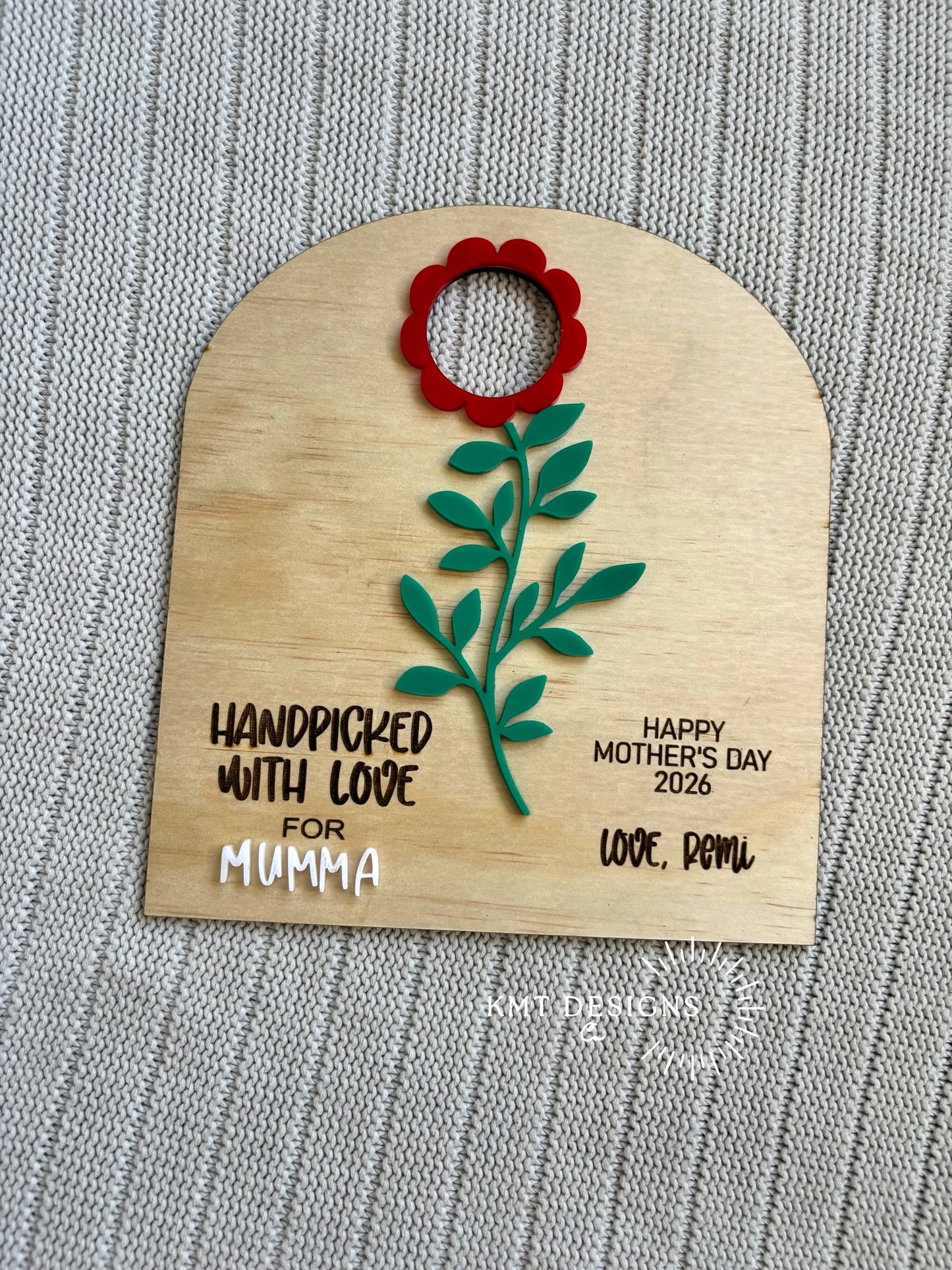 Handpicked with love Photo Plaque