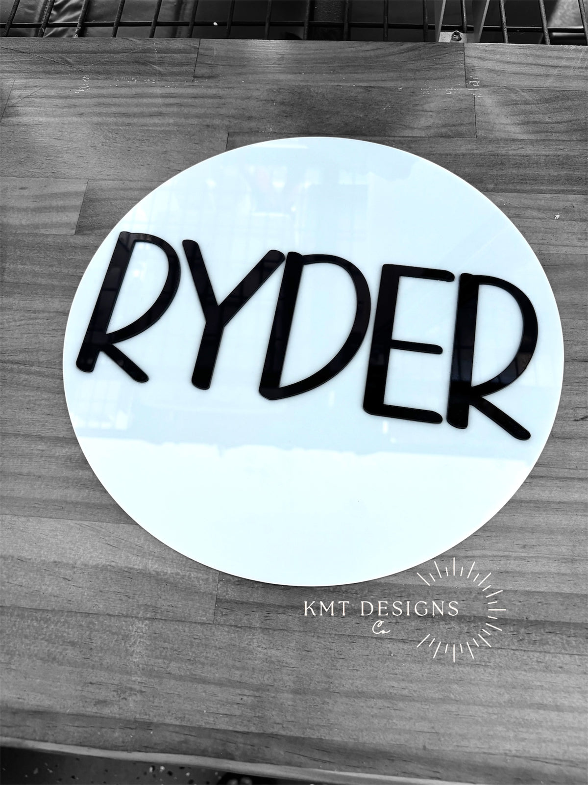 Round Name Sign
