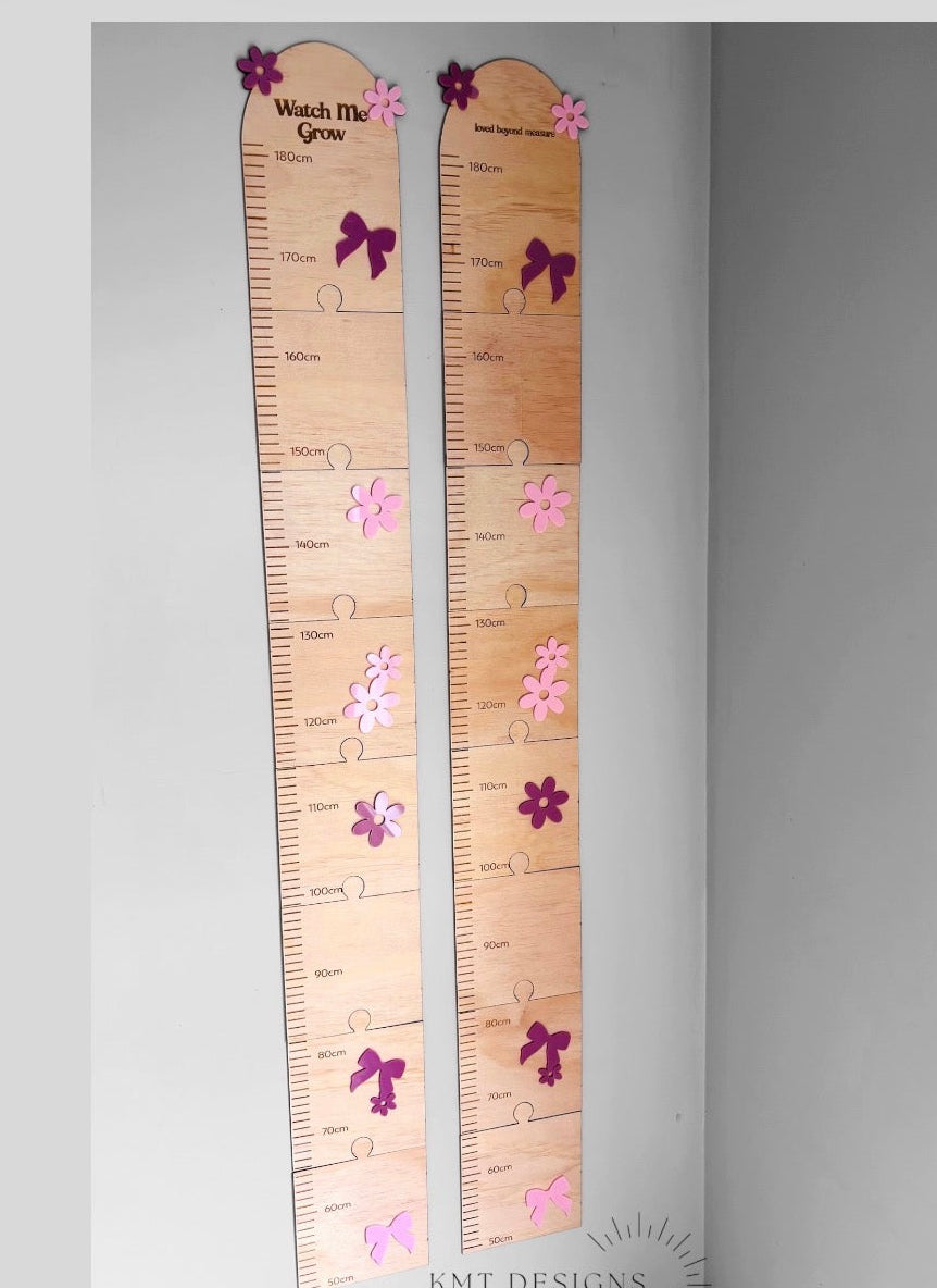 Bows & Flowers Height Ruler