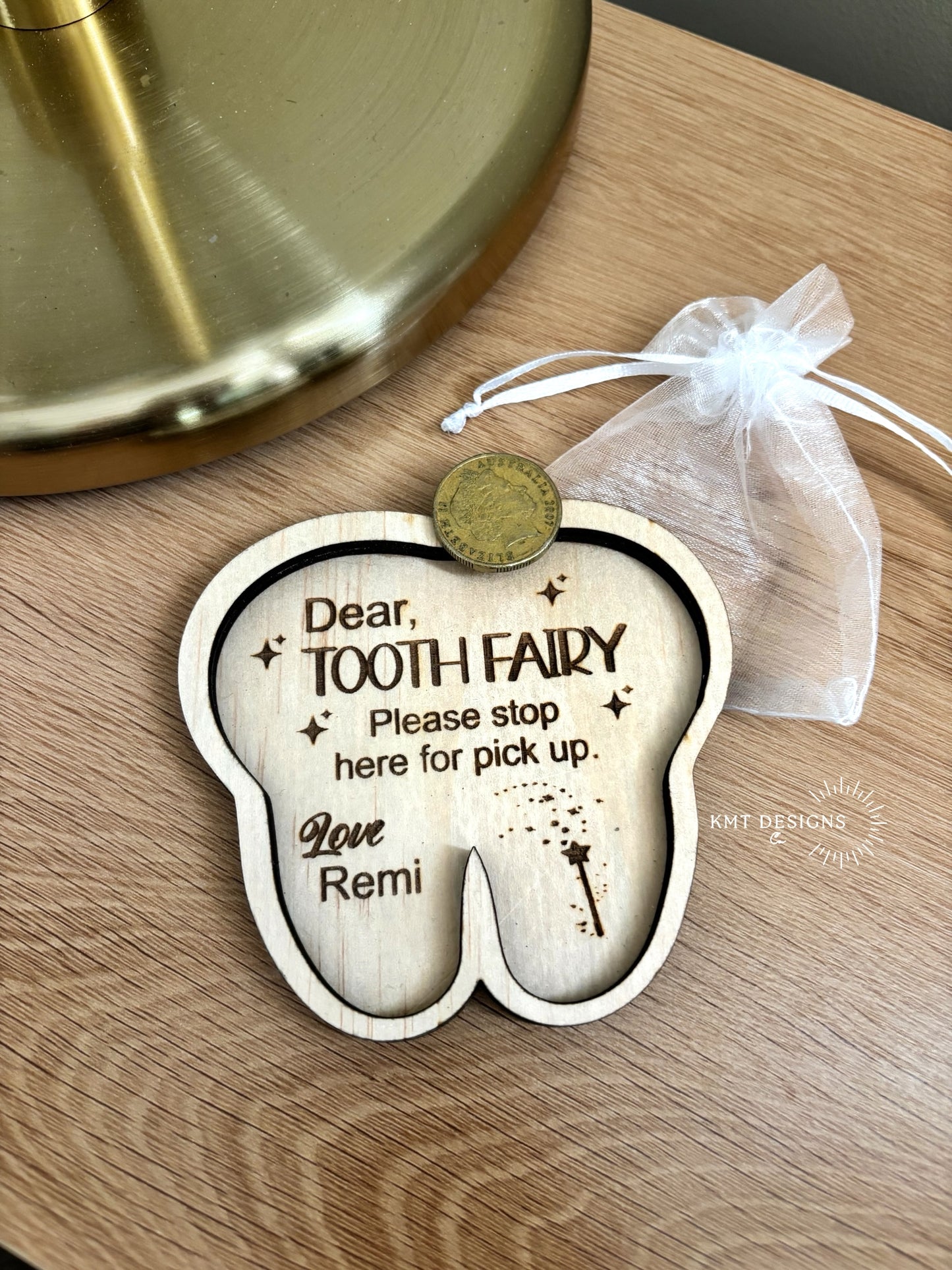 Engraved Tooth Fairy Tray & Hanger