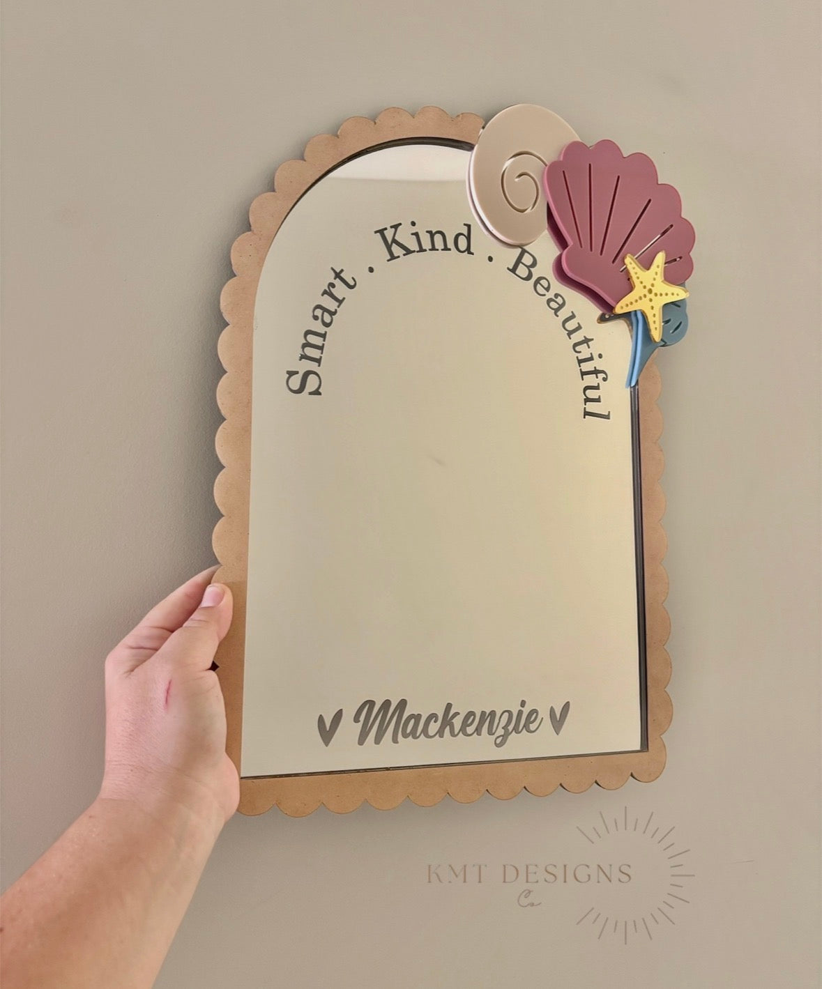 Beach Theme Affirmation Mirror ( Large )