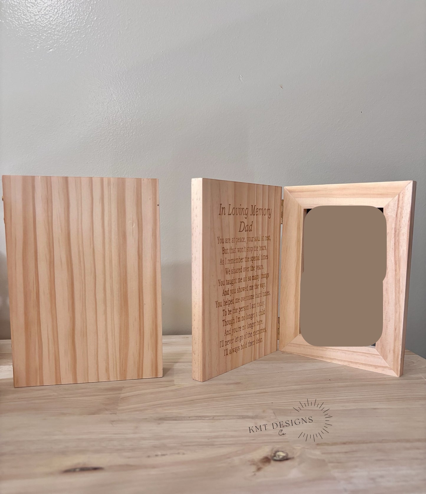 Engraved Wooden Frame Book