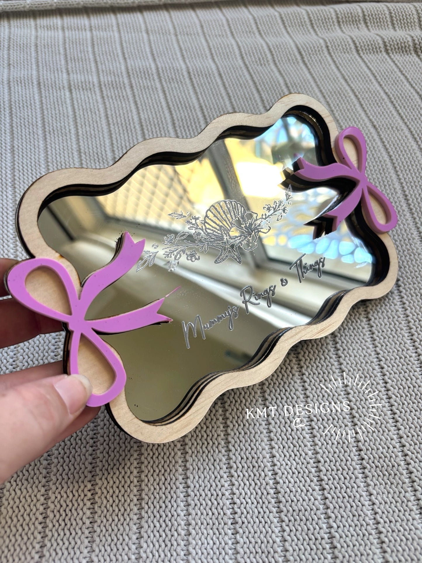Silver Mirror Jewellery Tray