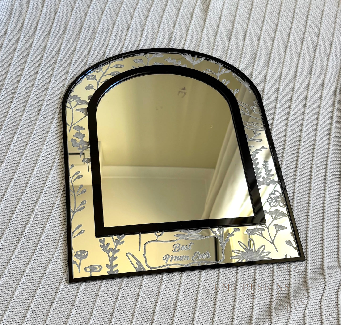 Decorative Floral Mirror - Best Mum Ever ( small )