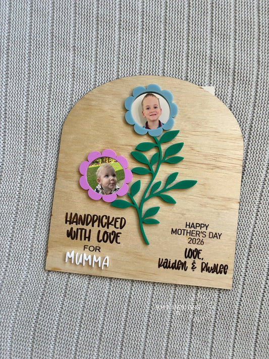 Handpicked with love Photo Plaque