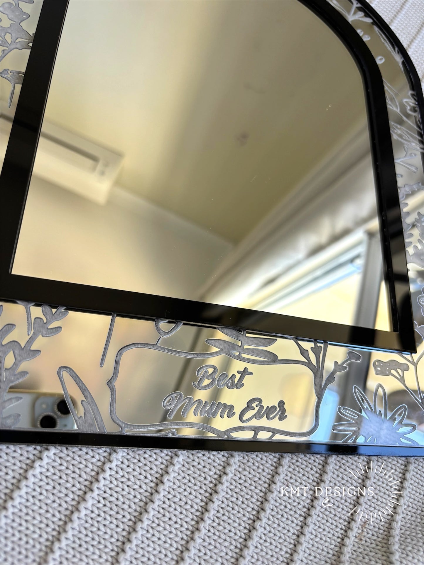 Decorative Floral Mirror - Best Mum Ever ( small )