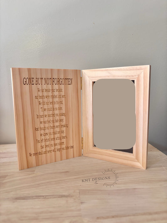 Engraved Wooden Frame Book