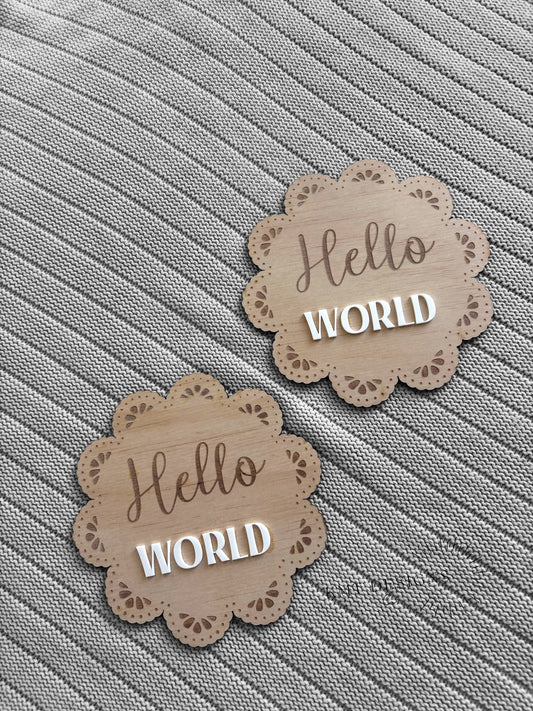 Hello World Scallop Round