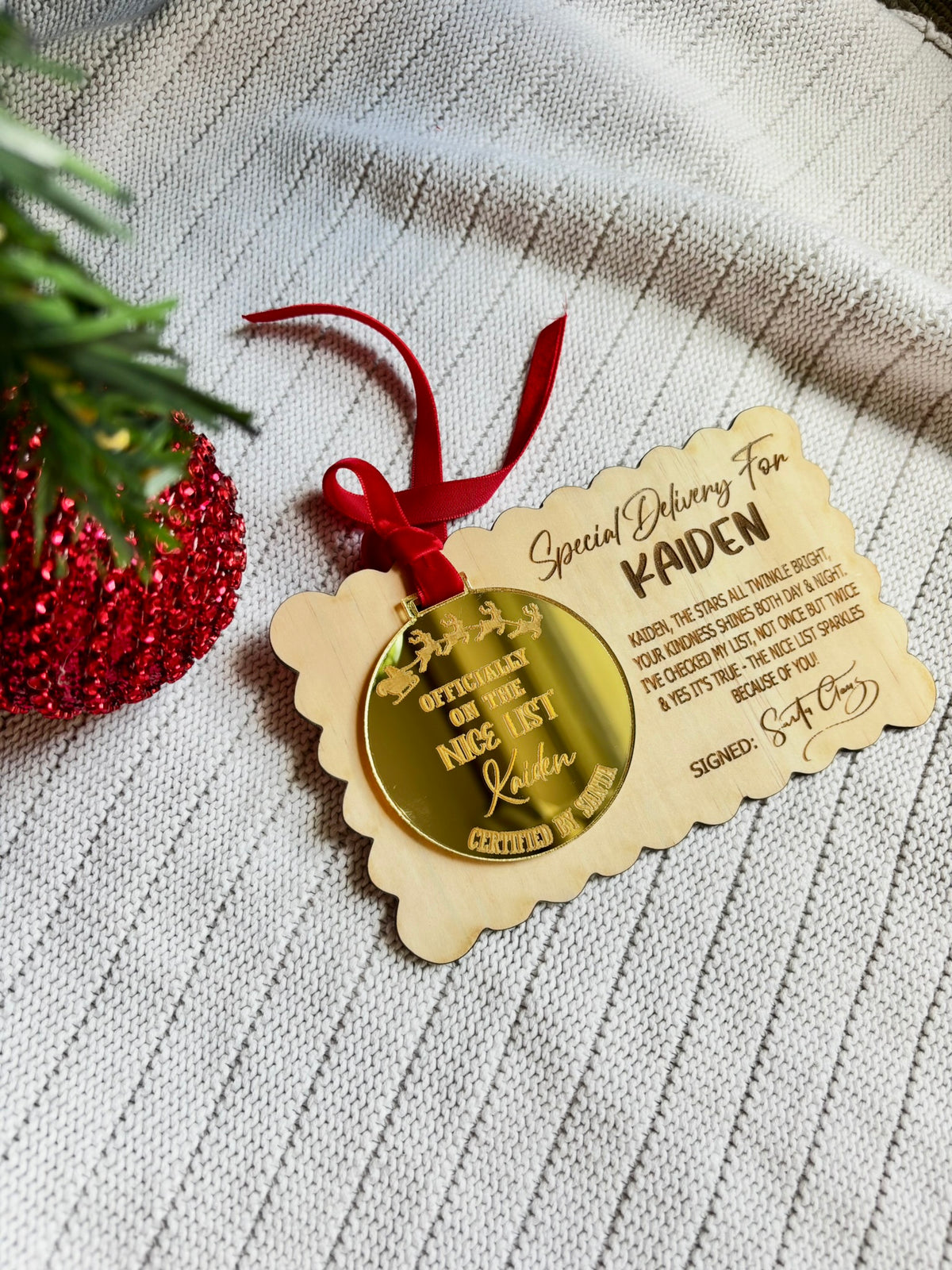 Nice List - Medal Certificate
