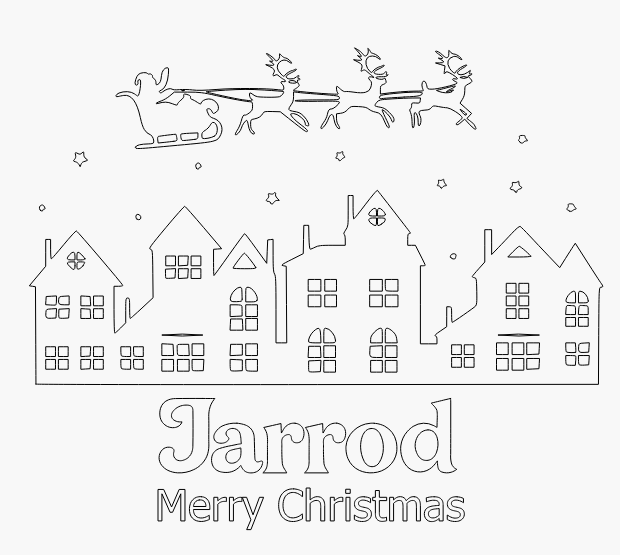 Engraved Christmas Stool