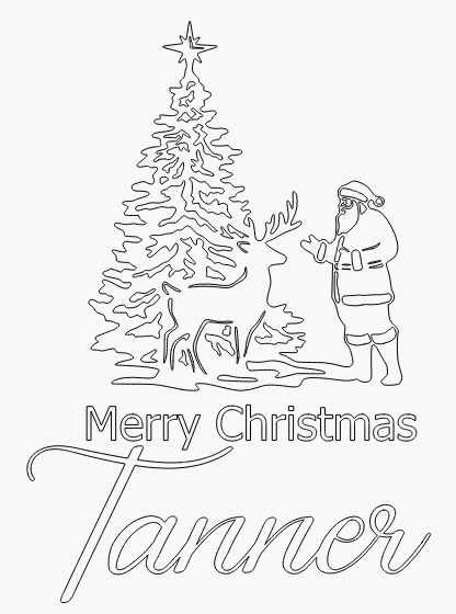 Engraved Christmas Stool