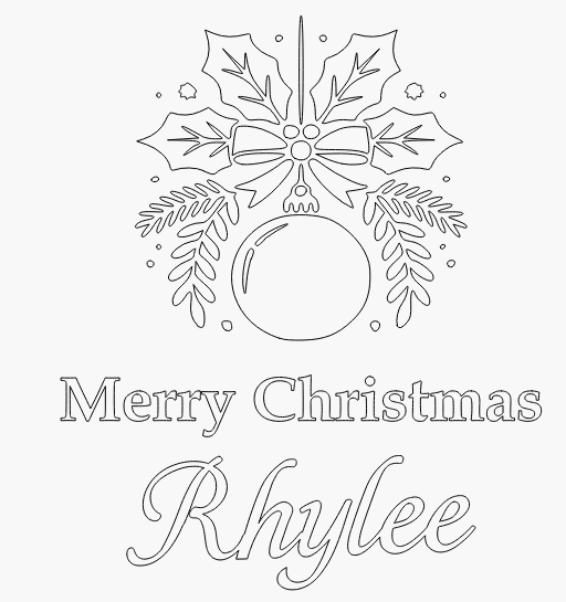 Engraved Christmas Stool